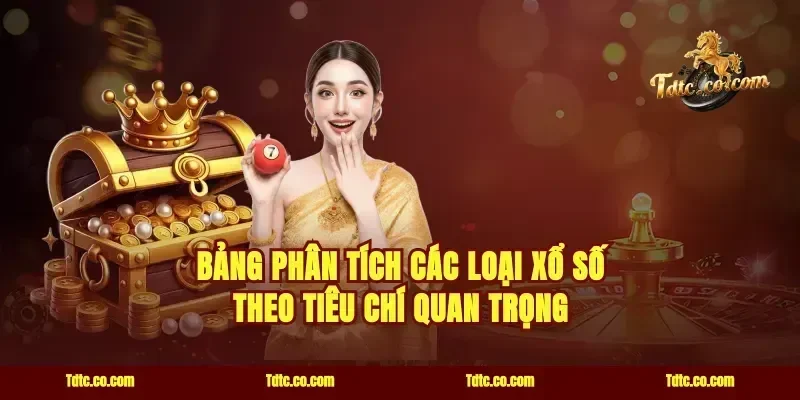 Bảng phân tích các loại xổ số theo tiêu chí quan trọng